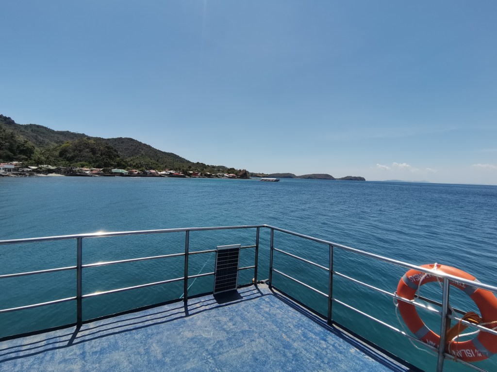 View of Tingloy from a ferry deck.